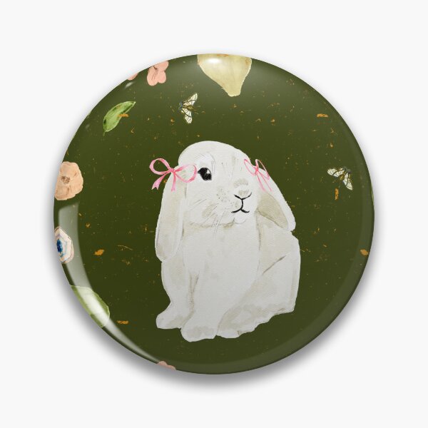 Item preview, Cottagecore Bunny Mom with Floral Wreath designed and sold by bowsbotanicals.