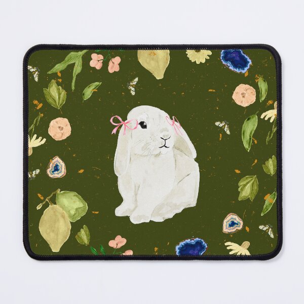 Item preview, Cottagecore Bunny Mom with Floral Wreath designed and sold by bowsbotanicals.