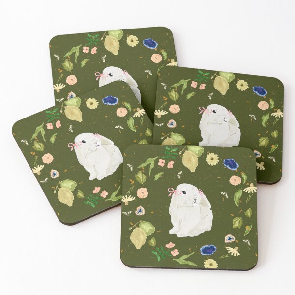 Item preview, Cottagecore Bunny Mom with Floral Wreath designed and sold by bowsbotanicals.
