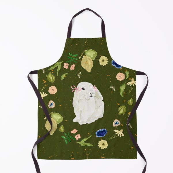 Item preview, Cottagecore Bunny Mom with Floral Wreath designed and sold by bowsbotanicals.