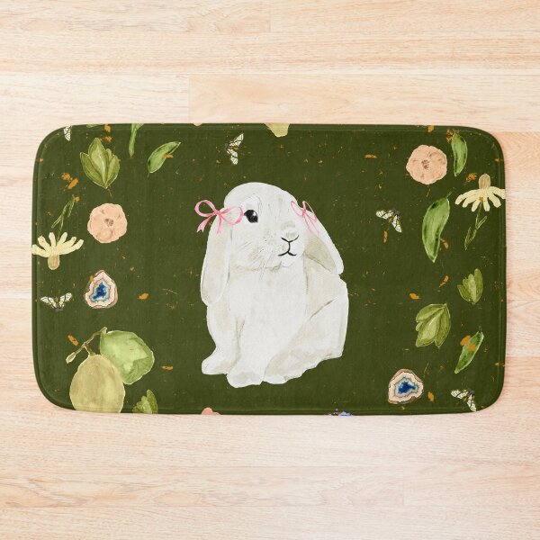 Item preview, Cottagecore Bunny Mom with Floral Wreath designed and sold by bowsbotanicals.