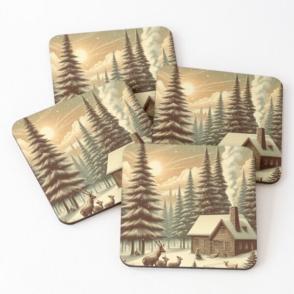 Item preview, Vintage Winter Cabin 1 designed and sold by harwoodkp.