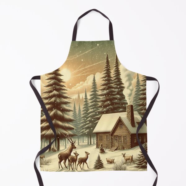 Item preview, Vintage Winter Cabin 1 designed and sold by harwoodkp.