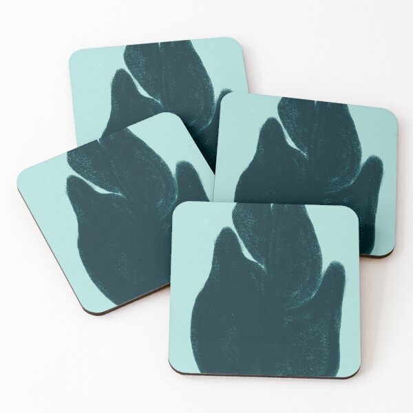 Item preview, Turquoise Abstract Boho Leaf designed and sold by bowsbotanicals.