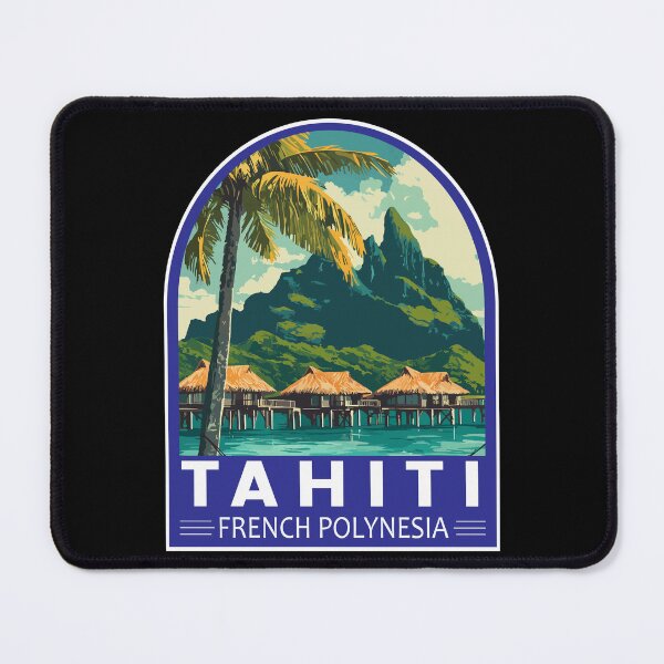 Item preview, Tahiti French Polynesia Travel Art Emblem designed and sold by KrisSidDesigns.