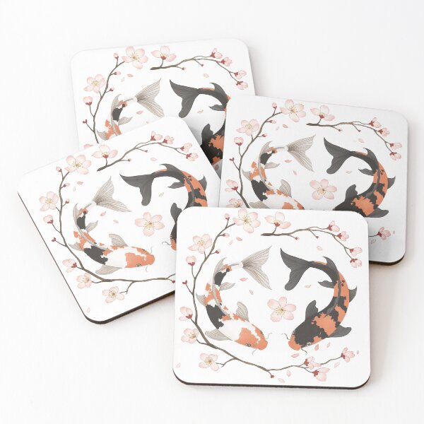 Item preview, Yin & Yang Koi With Cherry Blossom designed and sold by xiao xuans.
