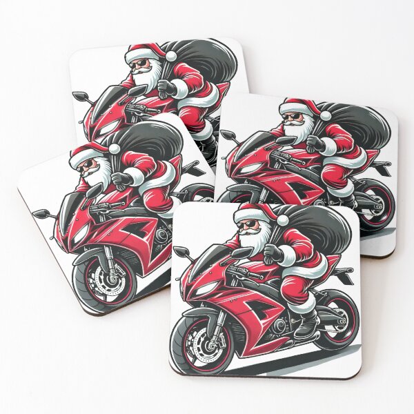 Item preview, Santa Claus Riding a Sport Motorcycle Christmas Design designed and sold by lubushop1.