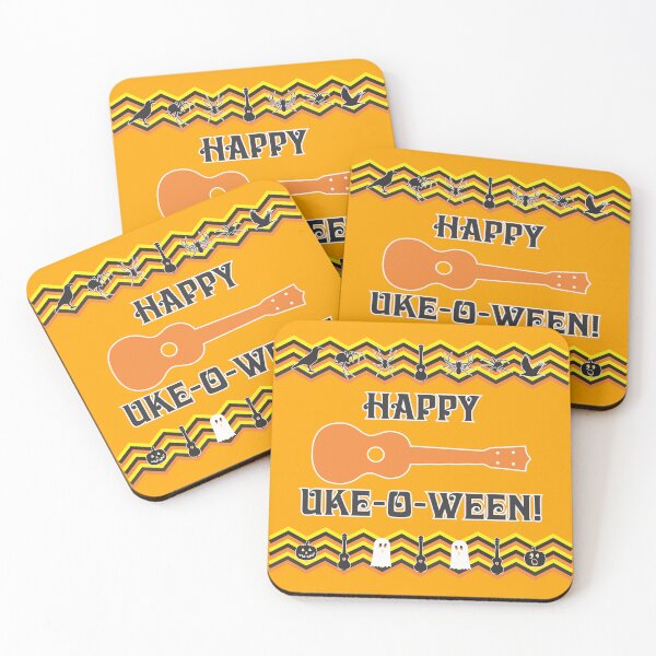 Item preview, Happy Uke-o-Ween Ugly Sweater Design designed and sold by UkuleleGeorge.