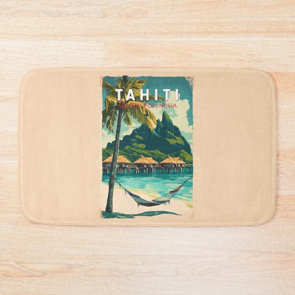 Item preview, Tahiti Illustration Travel Art Vintage designed and sold by KrisSidDesigns.