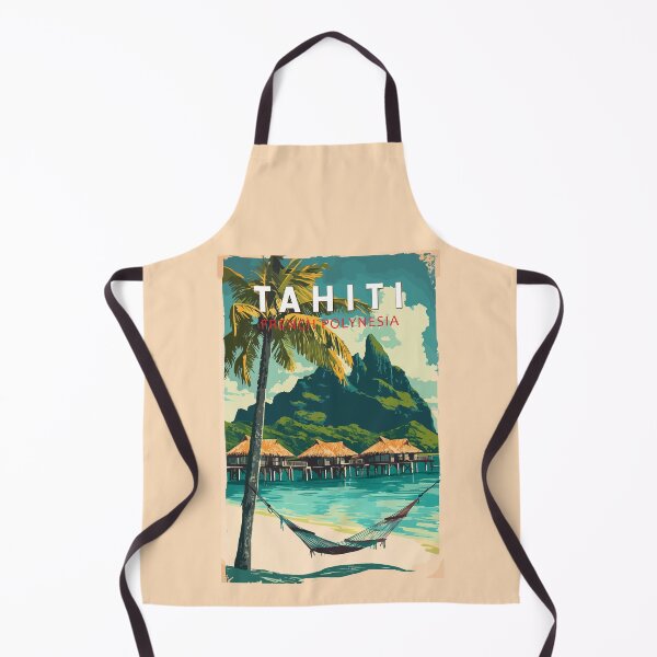 Item preview, Tahiti Illustration Travel Art Vintage designed and sold by KrisSidDesigns.
