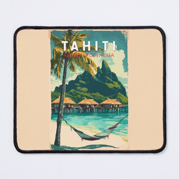 Item preview, Tahiti Illustration Travel Art Vintage designed and sold by KrisSidDesigns.