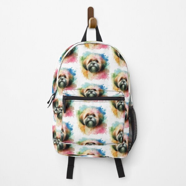 Item preview, Colorful Cute Lhasa Apso Watercolor Portrait designed and sold by MaedK.