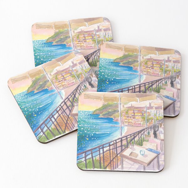 Item preview, Amalfi Seaview Cafe Overlooking the Gulf of Salerno designed and sold by artshop77.