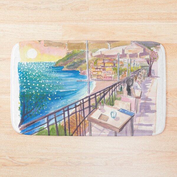 Item preview, Amalfi Seaview Cafe Overlooking the Gulf of Salerno designed and sold by artshop77.
