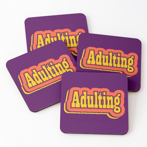 Item preview, Adulting Retro Typography, Vintage Slang Word designed and sold by ArtNoveltee.