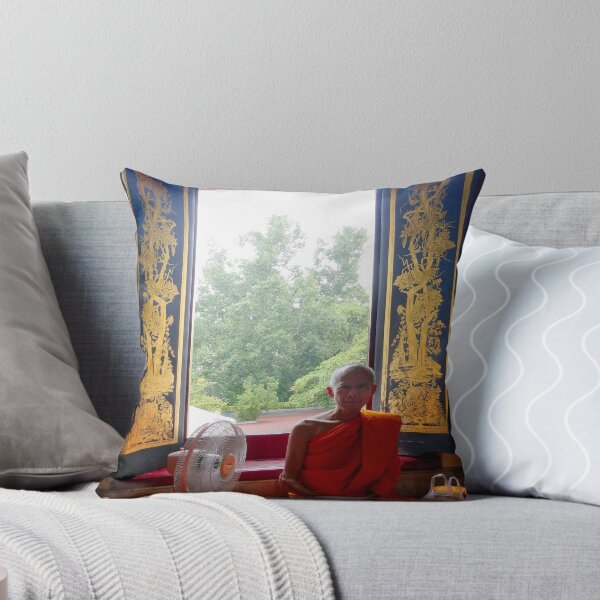 Item preview, A Buddhist Monk at the Phra Pathom Chedi Temple, Thailand designed and sold by JonDelorme.