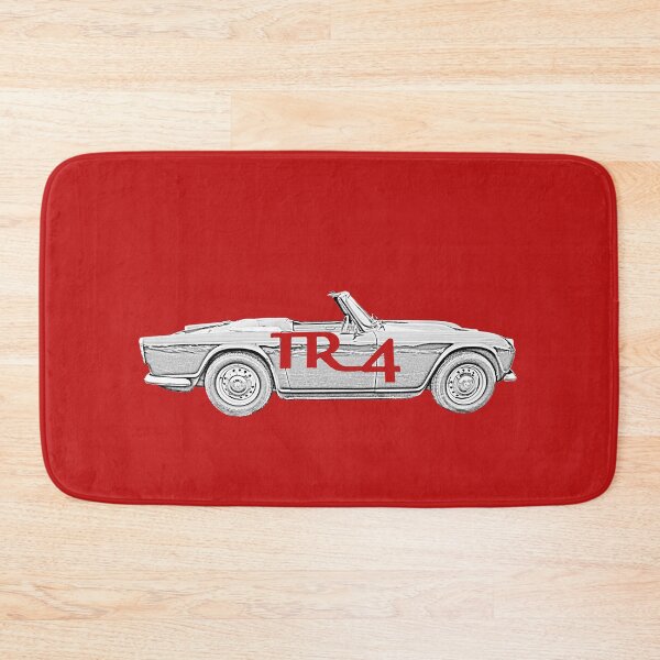 Item preview, Triumph TR4 1960s classic car side view monochrome with emblem designed and sold by soitwouldseem.