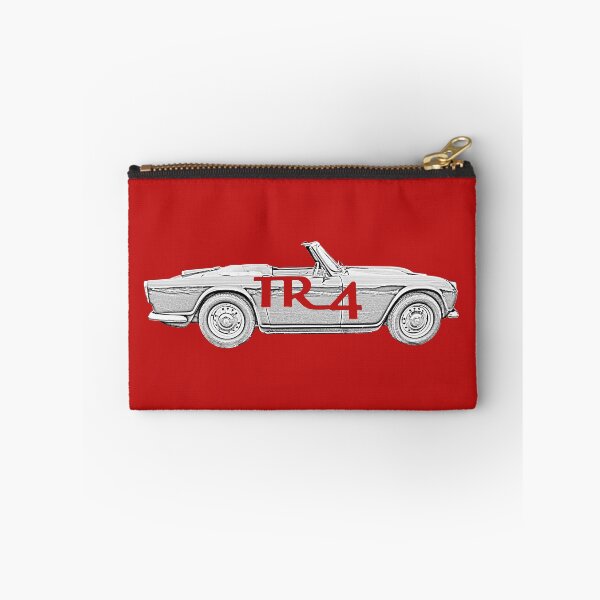 Item preview, Triumph TR4 1960s classic car side view monochrome with emblem designed and sold by soitwouldseem.