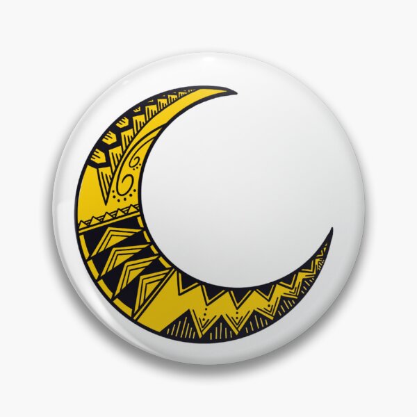 Item preview, Yellow Tribal Crescent Moon designed and sold by Steeb757.