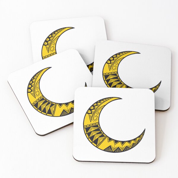 Item preview, Yellow Tribal Crescent Moon designed and sold by Steeb757.