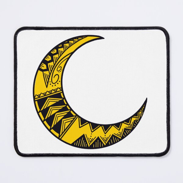 Item preview, Yellow Tribal Crescent Moon designed and sold by Steeb757.