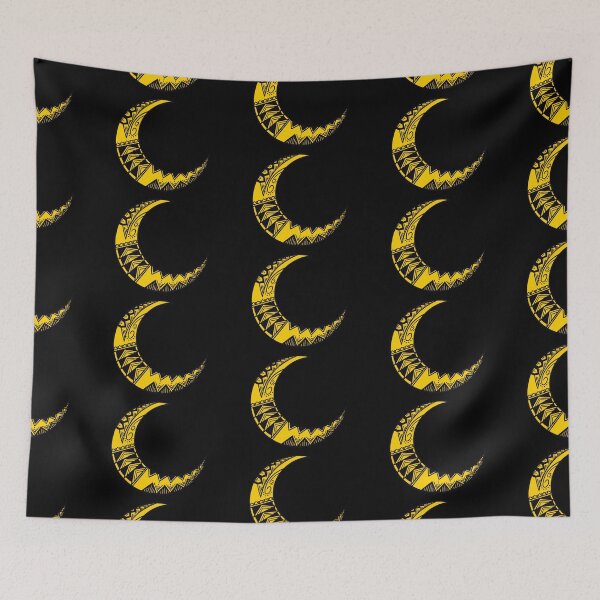 Item preview, Yellow Tribal Crescent Moon designed and sold by Steeb757.
