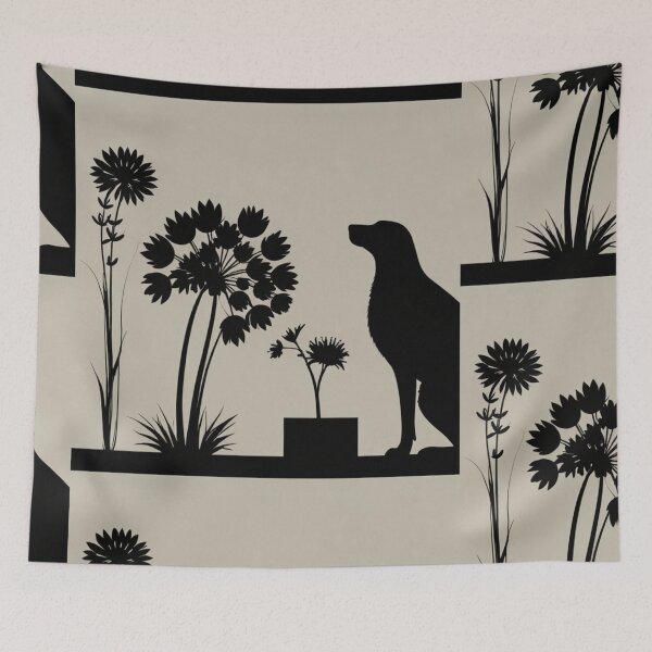 Item preview, A dog stares intently at plants, completely lost in deep, philosophical thought! designed and sold by Josejuju.