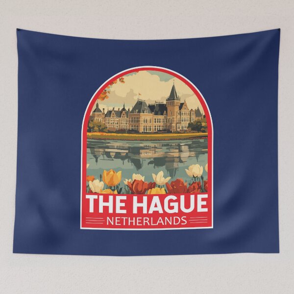 Item preview, The Hague Netherlands Travel Art Emblem designed and sold by KrisSidDesigns.