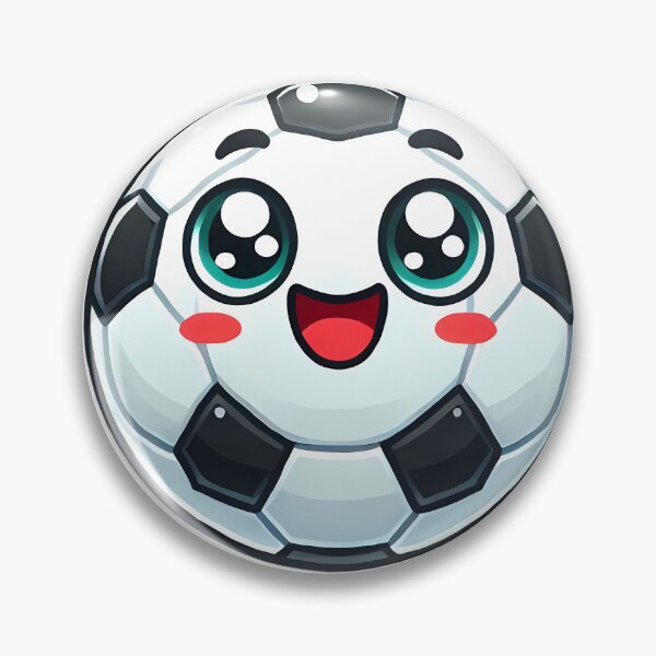 Artikelvorschau, Lachender Fußball Sticker entworfen und verkauft von Peelya.