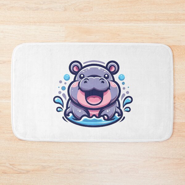 Item preview, Moo deng Hippo playing water designed and sold by happy-capy.