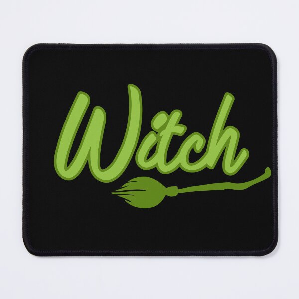 Item preview, Witch! in Elphaba Green with Gravity Defying Broom designed and sold by YonderAndBeyond.