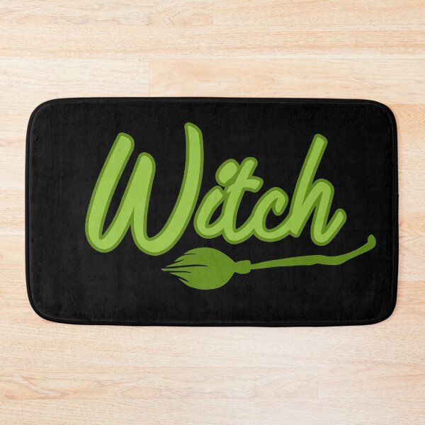 Item preview, Witch! in Elphaba Green with Gravity Defying Broom designed and sold by YonderAndBeyond.