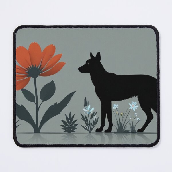 Item preview, Dog staring at colourful plant designed and sold by Josejuju.