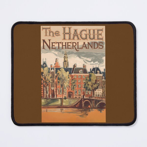 Item preview, The Hague Netherlands Illustration Travel Art Vintage designed and sold by KrisSidDesigns.