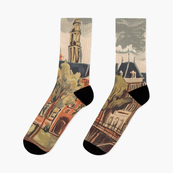Item preview, The Hague Netherlands Illustration Travel Art Vintage designed and sold by KrisSidDesigns.