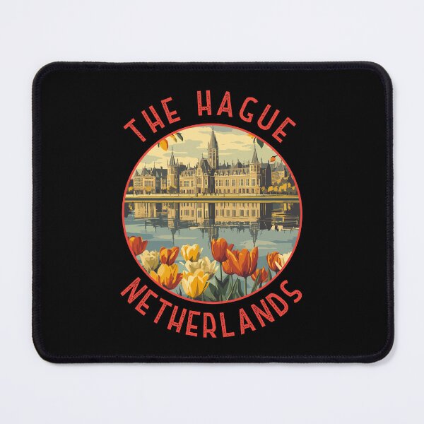 Item preview, The Hague Netherlands Retro Distressed Circle designed and sold by KrisSidDesigns.