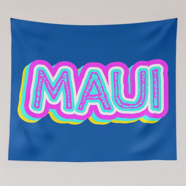 Item preview, Maui Beach Retro Typography designed and sold by ArtNoveltee.