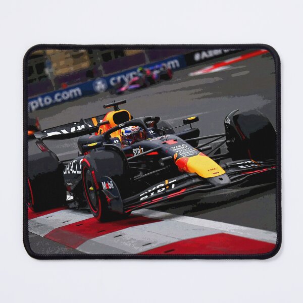 Item preview, Max Verstappen racing his 2024 F1 car during the Azerbaijan Grand Prix at the streets of Baku watercolor designed and sold by Rodissimus1984.