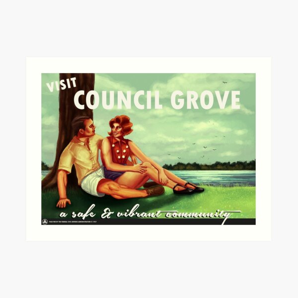 Visit Council Grove Art Print