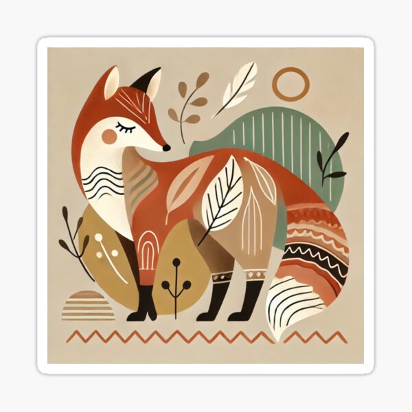 Item preview, Boho fox designed and sold by Oniricfinds.