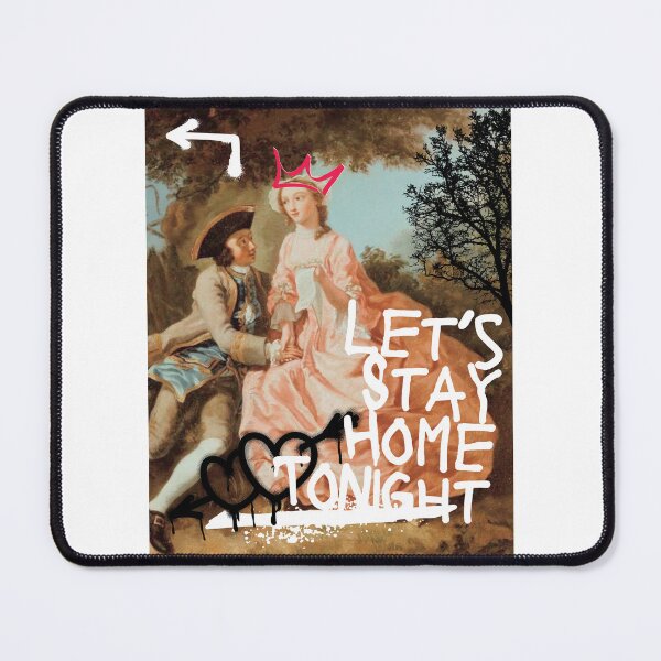 Item preview, Vintage Altered Art Lets Stay Home Artwork Grunge Graffiti designed and sold by digifaxdesign.