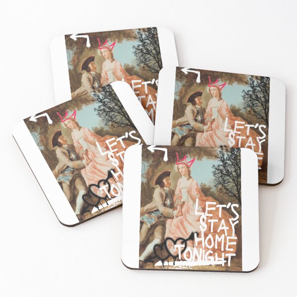 Item preview, Vintage Altered Art Lets Stay Home Artwork Grunge Graffiti  designed and sold by digifaxdesign.