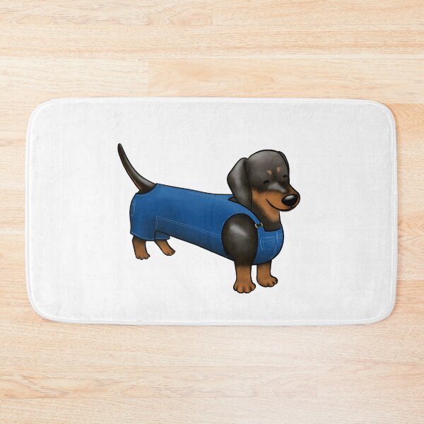 Item preview, Darling Dachshund in Dungarees designed and sold by Tessa Draws Stoof.
