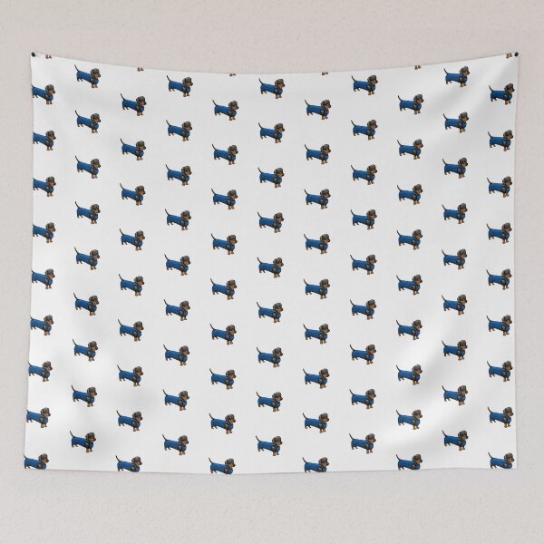 Item preview, Darling Dachshund in Dungarees designed and sold by Tessa Draws Stoof.