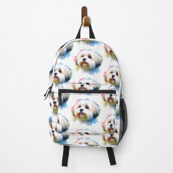 Item preview, Colorful Cute White Lhasa Apso Watercolor Portrait designed and sold by MaedK.