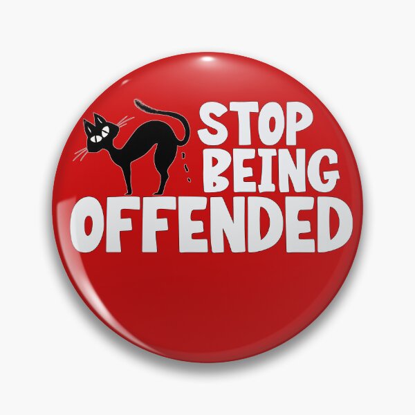 Item preview, Stop being Offended Black cat designed and sold by AuroraXGreen.