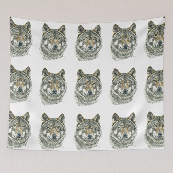 Item preview, wolf, looking mysterious or...is he dangerous? designed and sold by AquarelJanine.