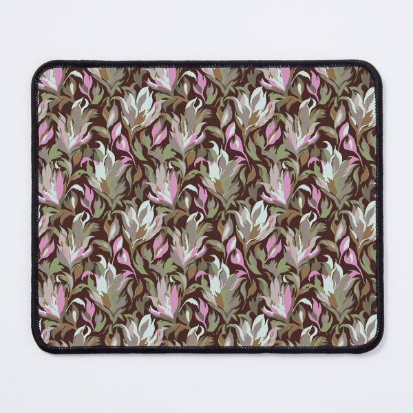 Item preview, Flowers abstract brush strokes pink cachi green brown designed and sold by Alessandro Remo Mazzoni Remotextiles.