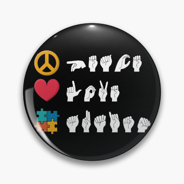 Item preview, ASL Peace Love Autism II designed and sold by Lemon Pepper.