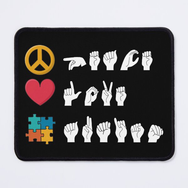 Item preview, ASL Peace Love Autism II designed and sold by Lemon Pepper.
